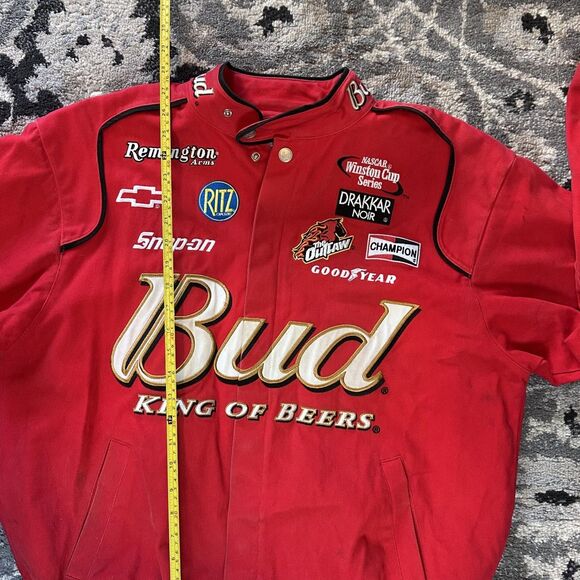 Vintage NASCAR Dale Earnhardt Jr Bud King Of Beers Chase Authentics Jacket M - Picture 9 of 9